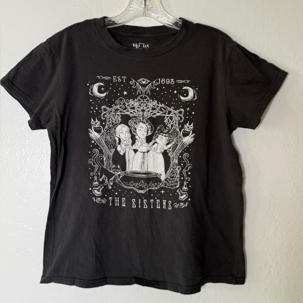 Hocus Pocus Short Sleeve‎ Graphic T-Shirt - Black Womens Size Small Halloween
